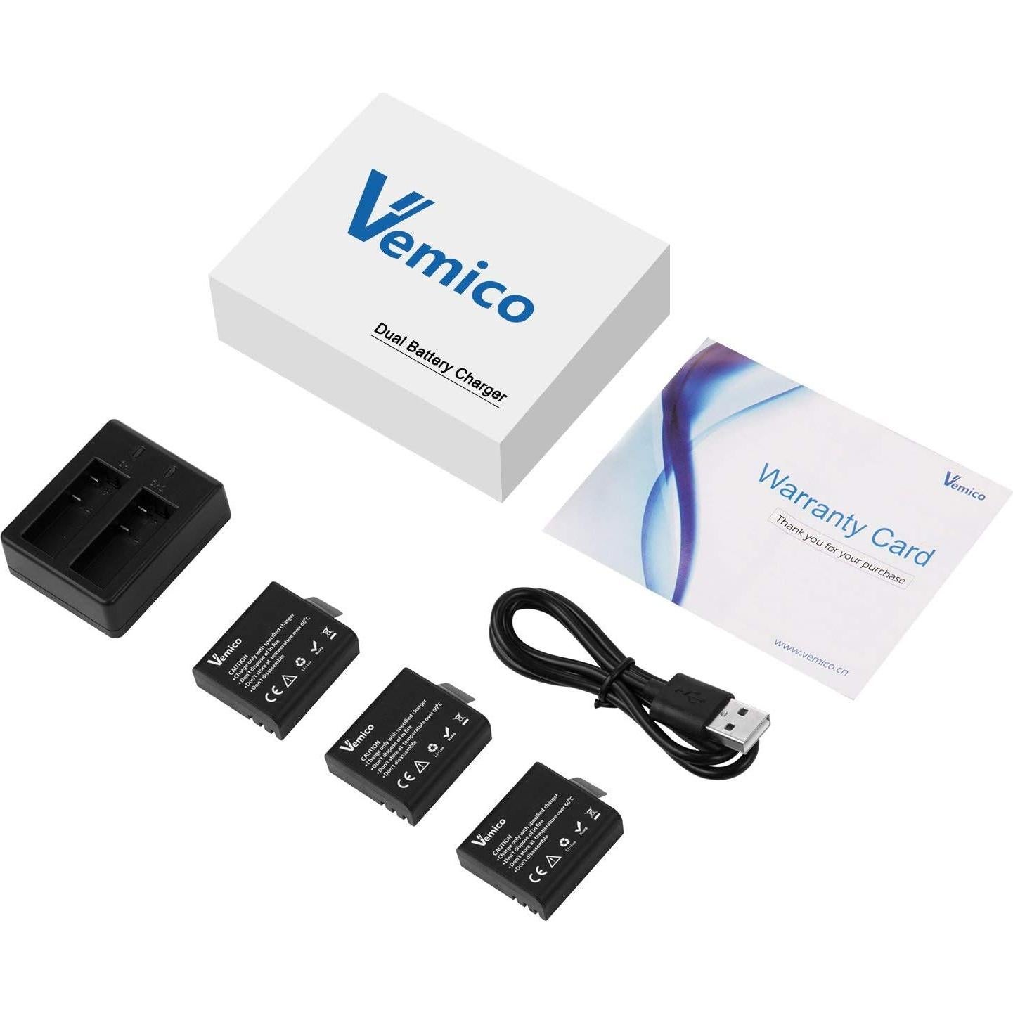 Action Camera Battery, 3x1050mAh Rechargeable Sports Action Camera Battery for AKASO/Campark APEMAN/DBPOWER/NEXGADGET/WiMiUS/Lightdow/EKEN with Dual Battery Charger Kit