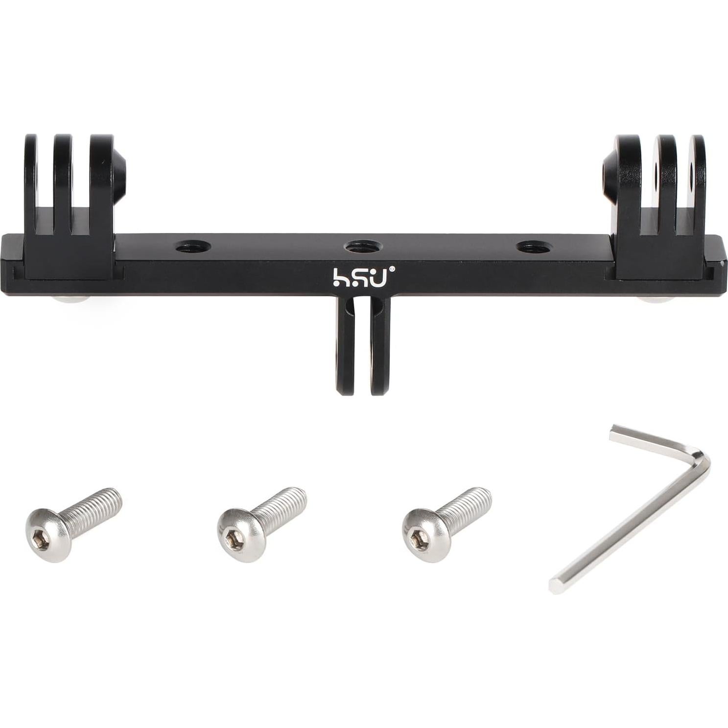 Adaptador Doble Twin de Aluminio HSU para Cámaras de Acción