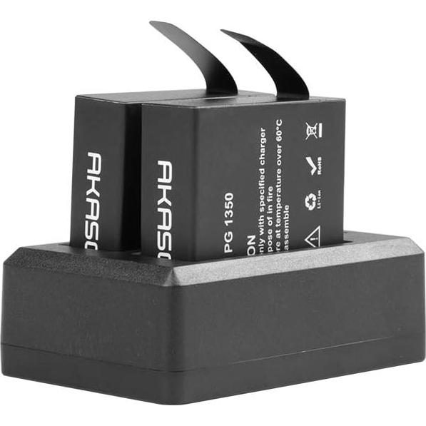 Baterías Recargables AKASO Brave 7 LE 2x1350mAh con Cargador USB