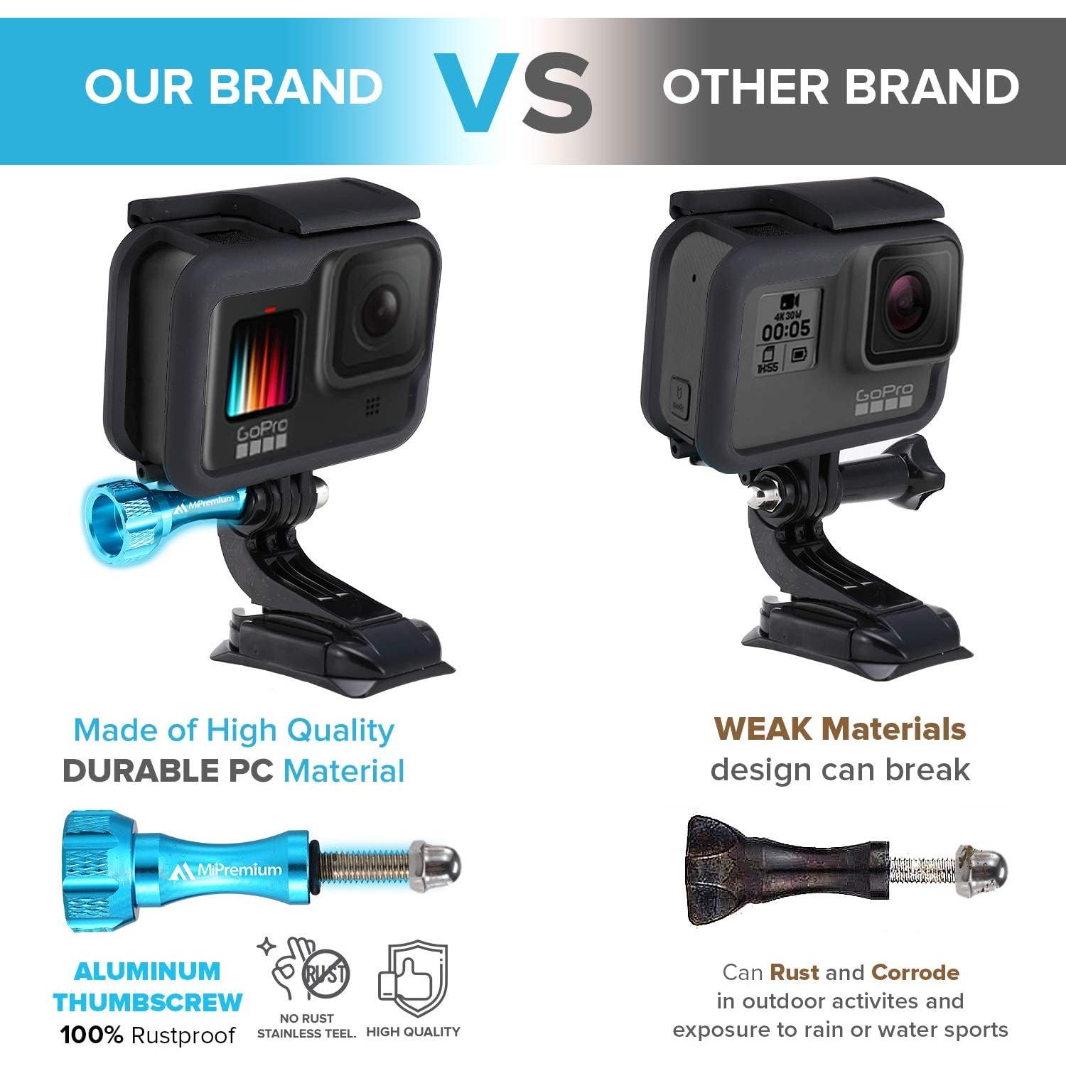 Kit de Montaje de Barbilla MiPremium para Casco de Motocicleta - Compatible con GoPro y Otras Cámaras de Acción