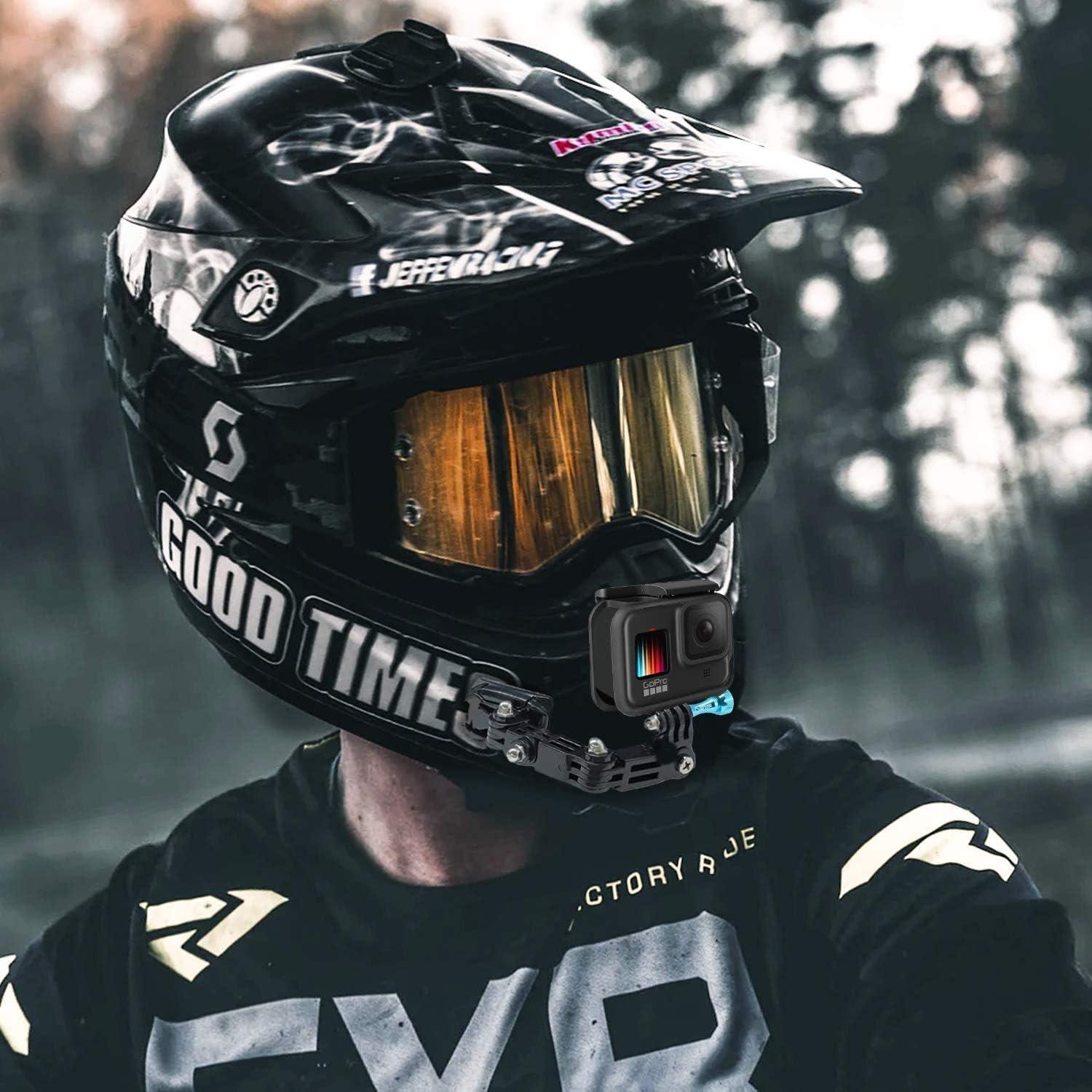 Kit de Montaje de Barbilla MiPremium para Casco de Motocicleta - Compatible con GoPro y Otras Cámaras de Acción