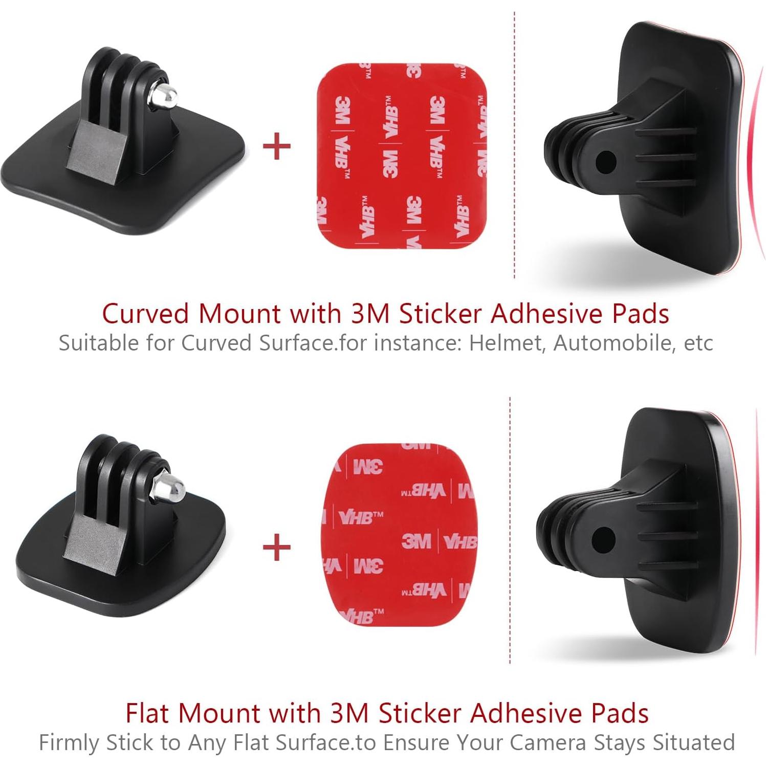 Montajes Adhesivos HSU para Casco y Superficies Planas/Curvadas