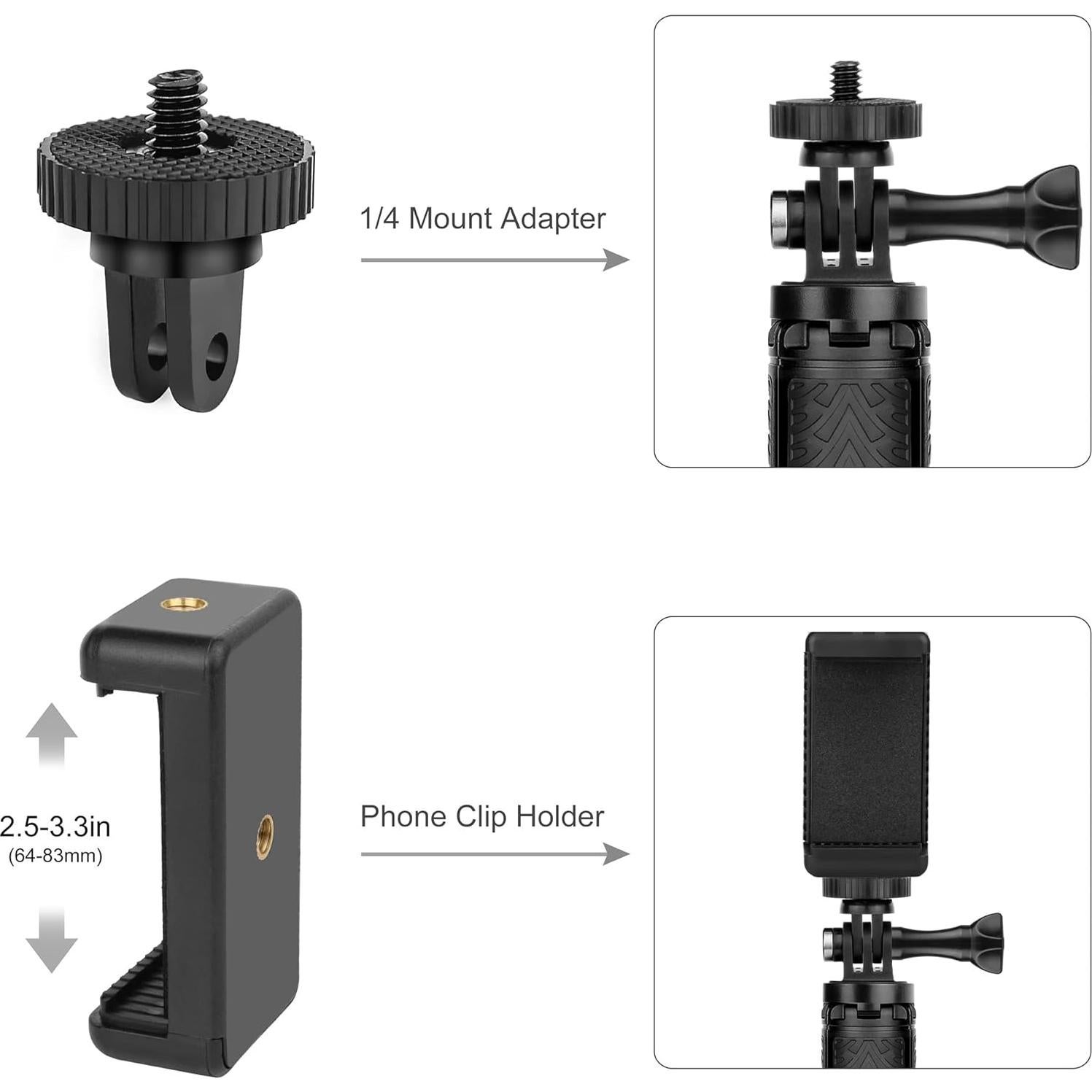 Mini Mango de Agarre Soporte Tripode GEPULY 23.37 cm para GoPro y Teléfonos