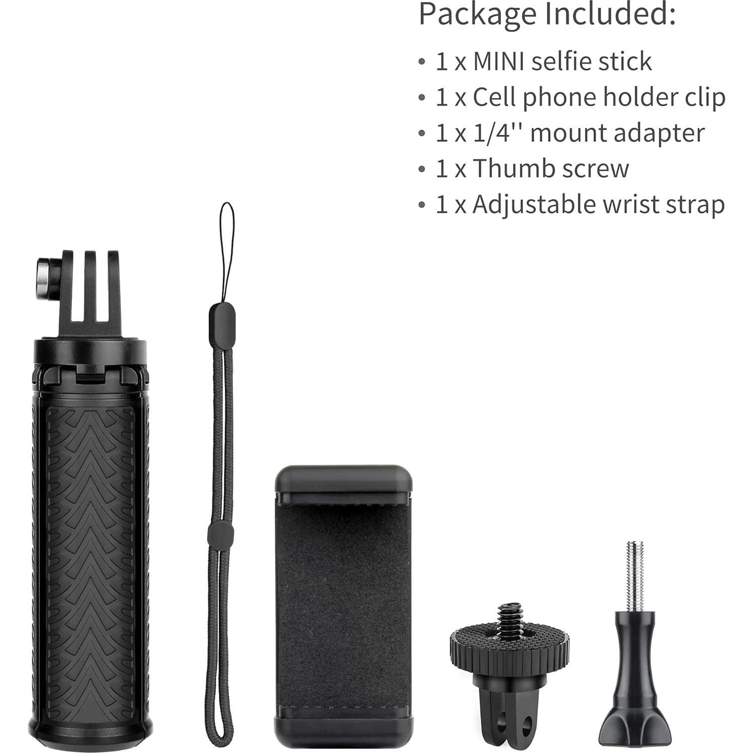 Mini Mango de Agarre Soporte Tripode GEPULY 23.37 cm para GoPro y Teléfonos