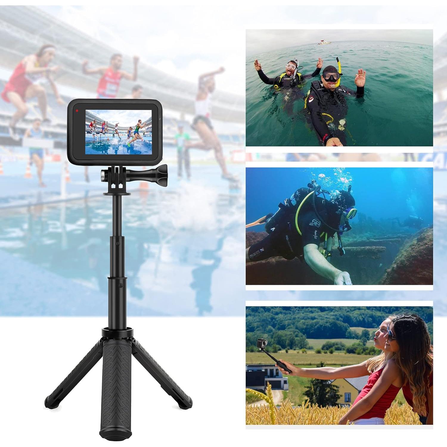 Mini Mango de Agarre Soporte Tripode GEPULY 23.37 cm para GoPro y Teléfonos