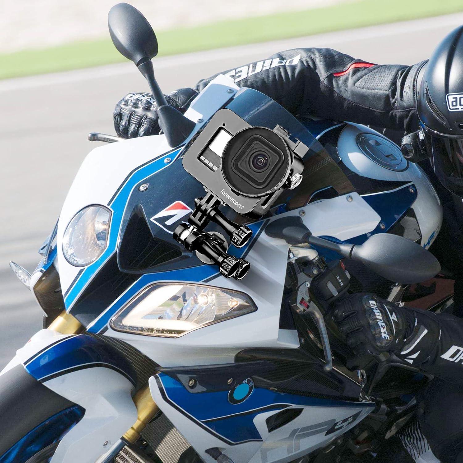 Forevercam Aluminum Extension Mount Gopro Hero 13/12/11/10/9/8/Insta360/AKASO/DJI Osmo Action Camera 360° Rotary Extension Arm Ball Joint Mount / 90 Degree Vertical Adapter Resistant Compatible