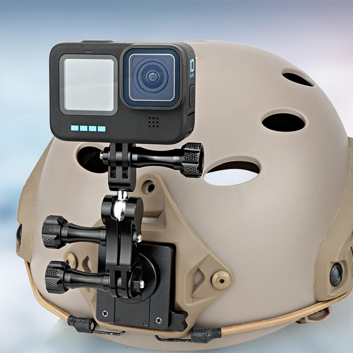 Forevercam Aluminum Extension Mount Gopro Hero 13/12/11/10/9/8/Insta360/AKASO/DJI Osmo Action Camera 360° Rotary Extension Arm Ball Joint Mount / 90 Degree Vertical Adapter Resistant Compatible