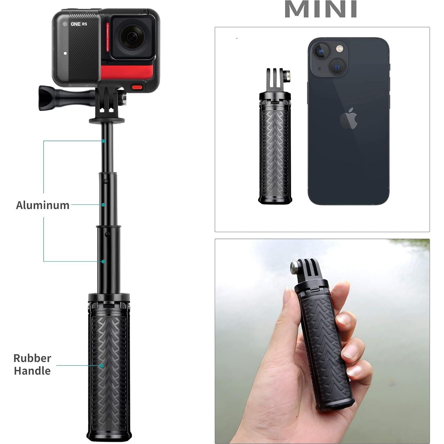 Selfie Stick Extensible SOONSUN para GoPro y Cámaras de Acción
