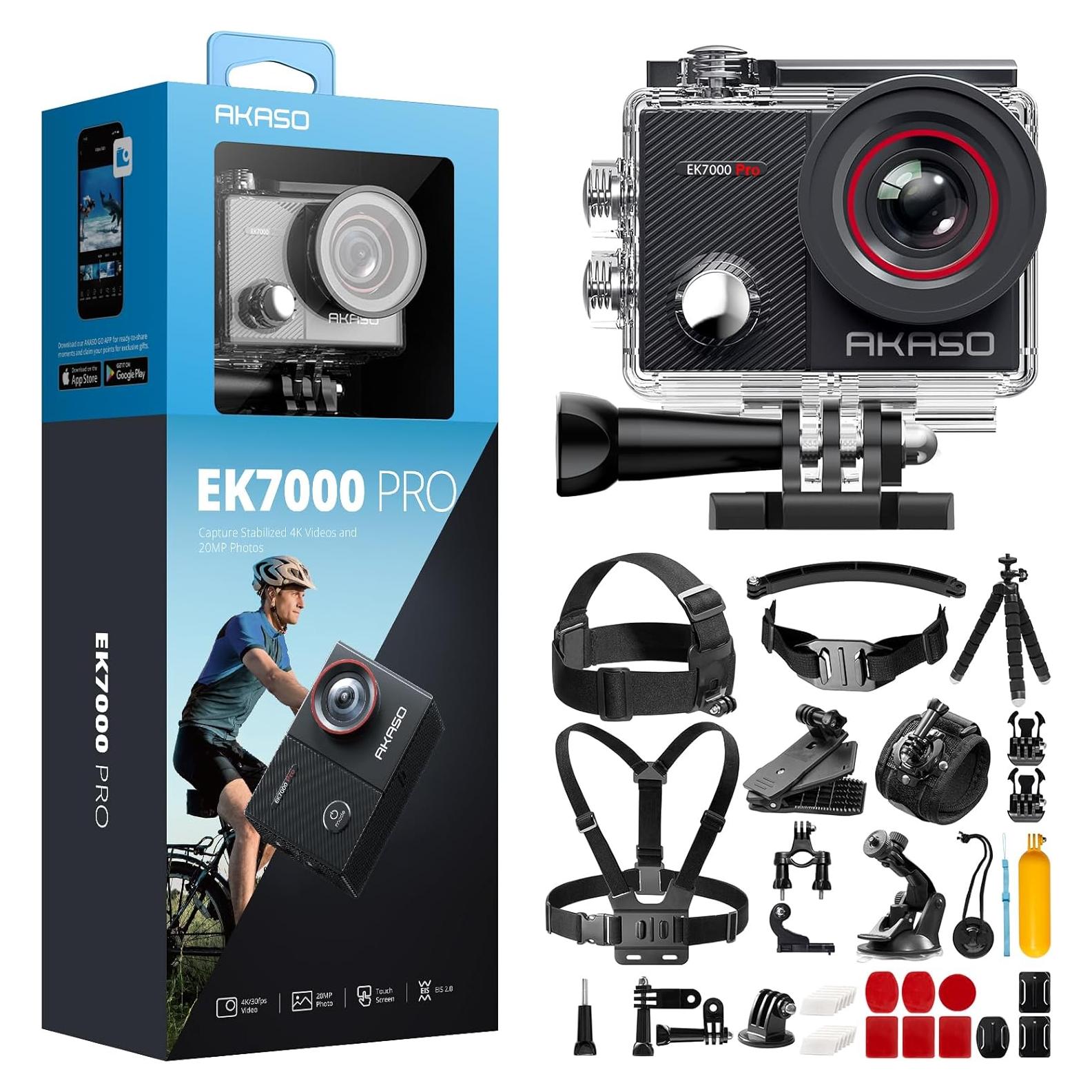 Cámara de Acción AKASO EK7000 Pro 4K + Kit 42 Accesorios