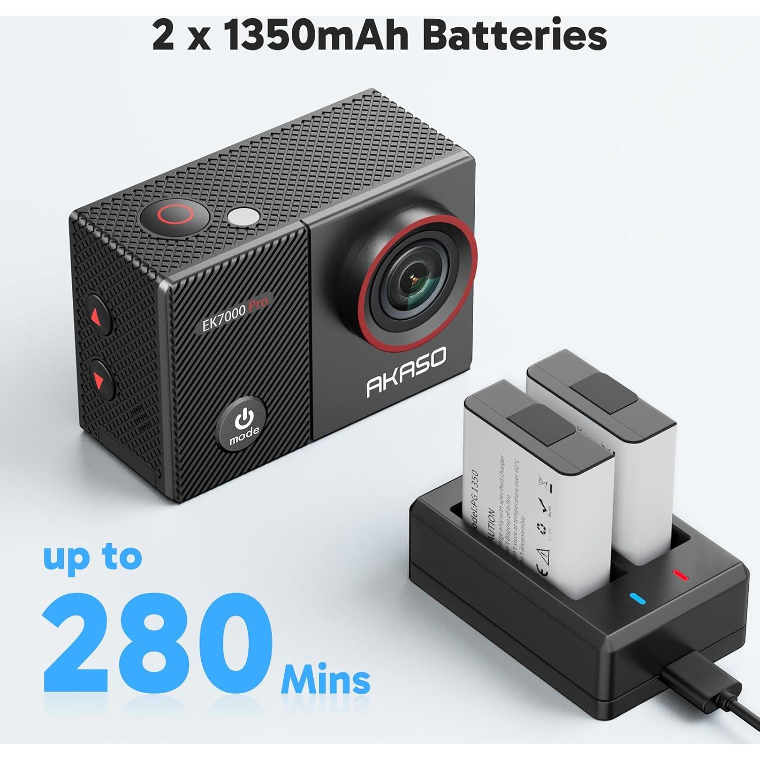 Cámara de Acción AKASO EK7000 Pro 4K + Kit 42 Accesorios