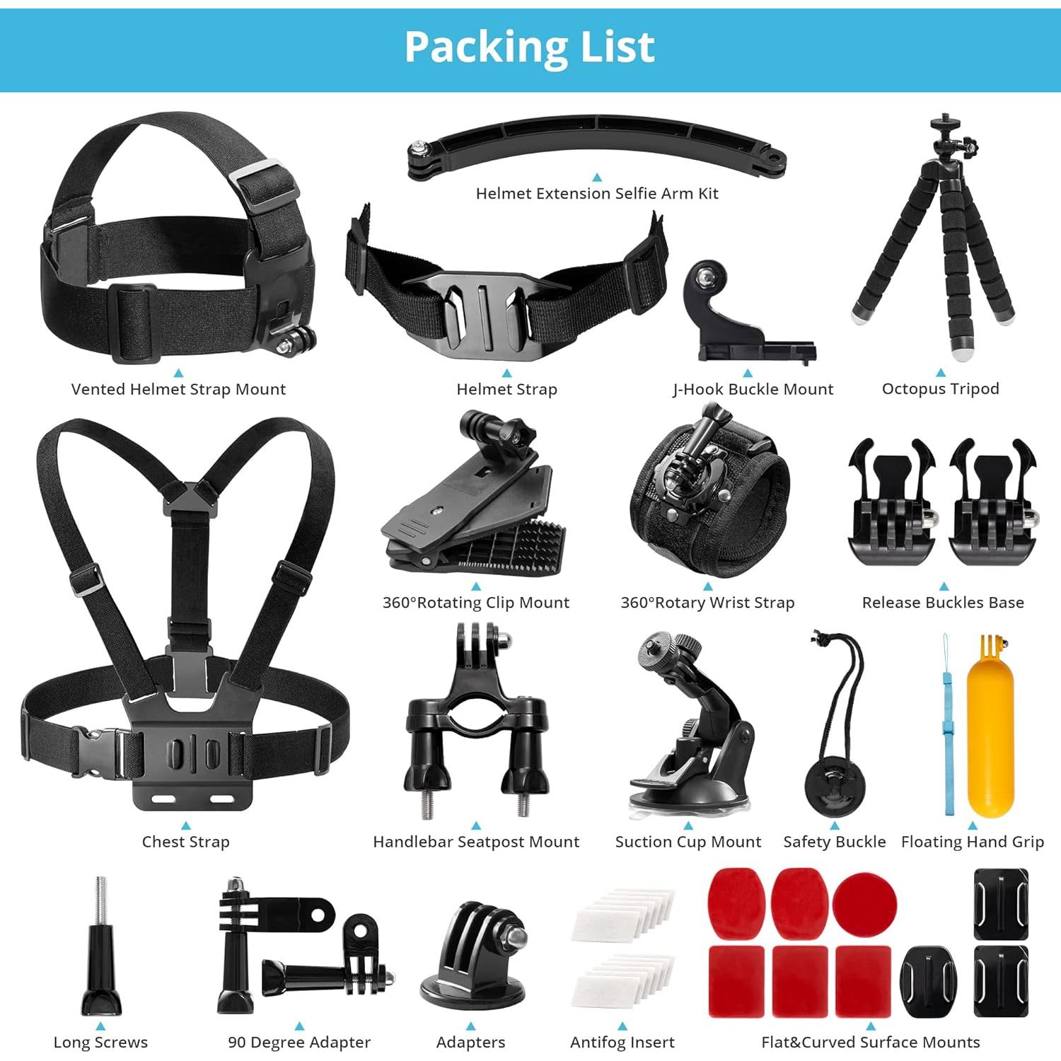 Cámara de Acción AKASO EK7000 Pro 4K + Kit 42 Accesorios