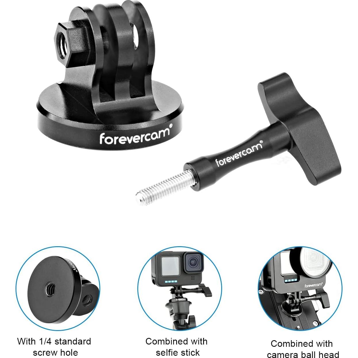 Adaptador de Trípode de Aluminio Forevercam para Cámaras de Acción