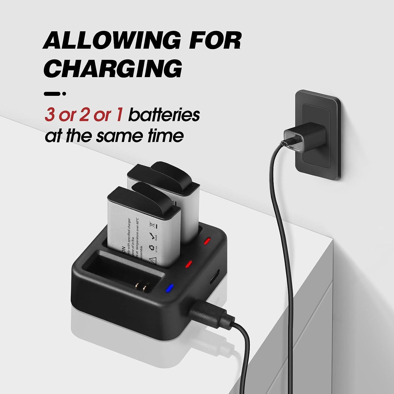 Baterías recargables 1350mAh GeeKam para cámaras de acción