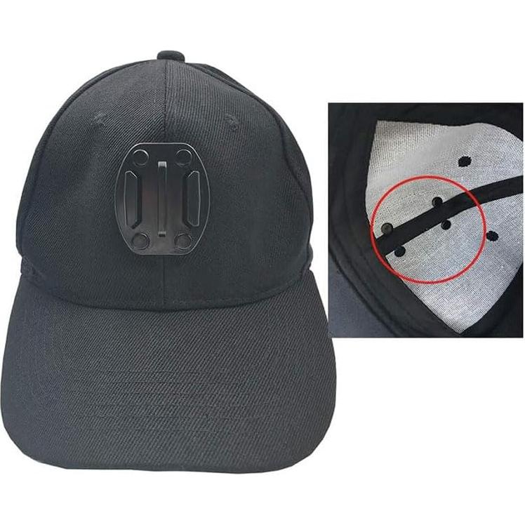 Montura de Gorra de Béisbol Reflex para Cámara de Acción Negra