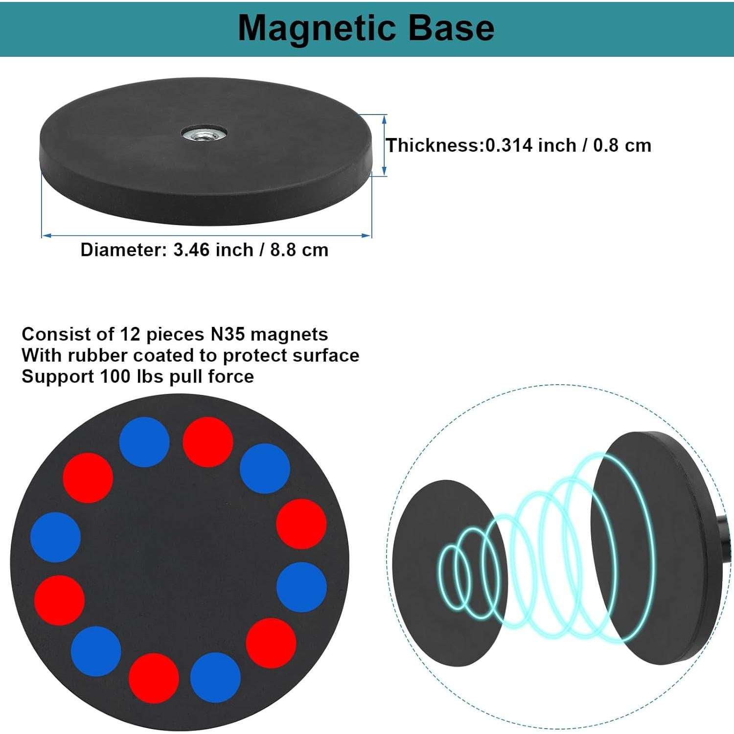 Soporte Magnético para Cámara Mippko con Brazo Ajustable 25.5 cm