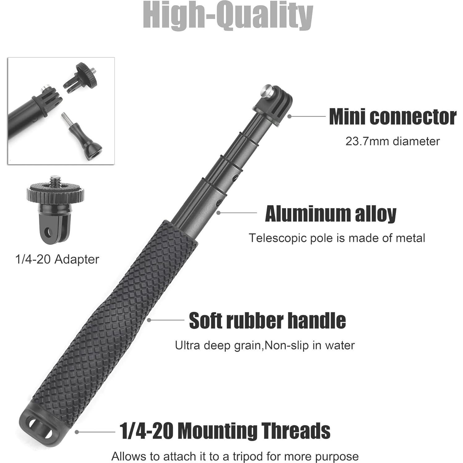 Palo de Selfie SOONSUN 58.42 cm para GoPro y Cámaras de Acción