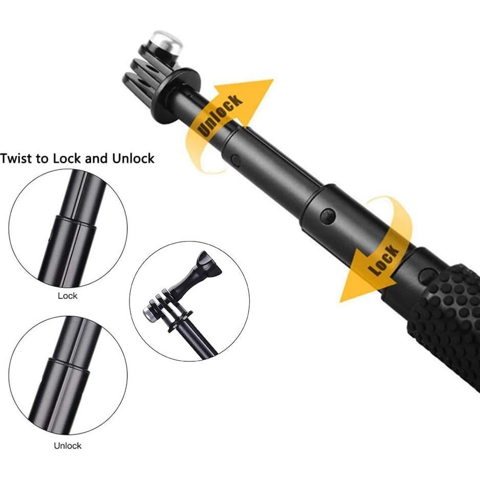 Extensor de Selfie Vicdozia 19 cm Ajustable para GoPro