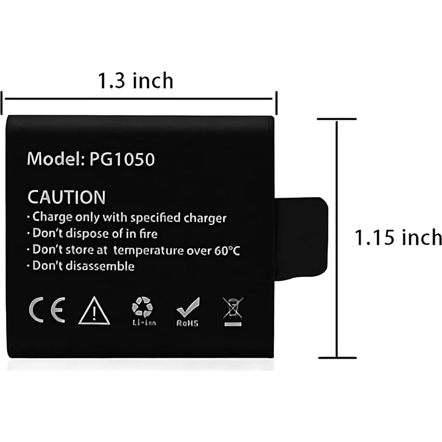Kit de Baterías Recargables VVHOOY 3x1050mAh con Cargador USB
