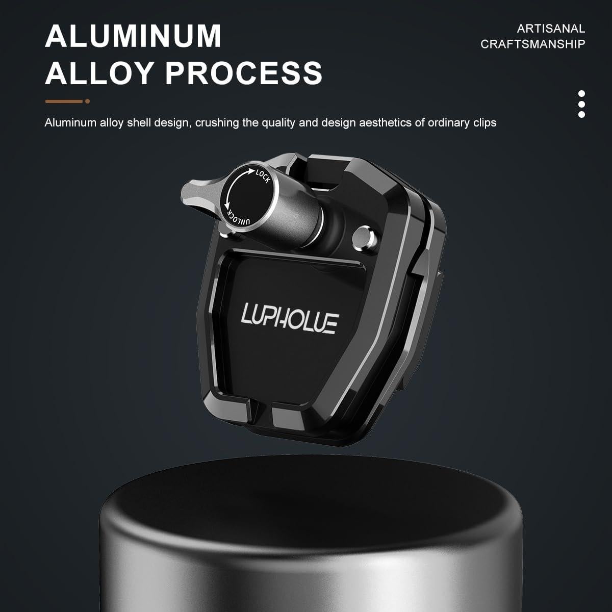 Soporte de Parabrisas para Motocicleta Lupholue Corto - Compatible con GoPro y Smartphones