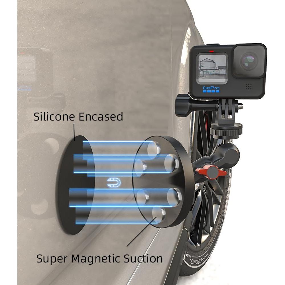 Soporte de cámara magnético SKEZN con 2 cabezales de bola