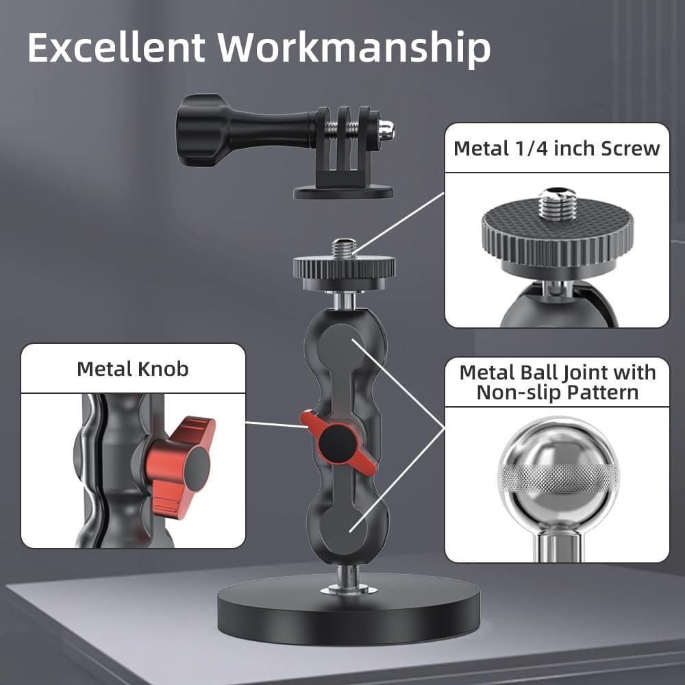 Soporte de cámara magnético SKEZN con 2 cabezales de bola