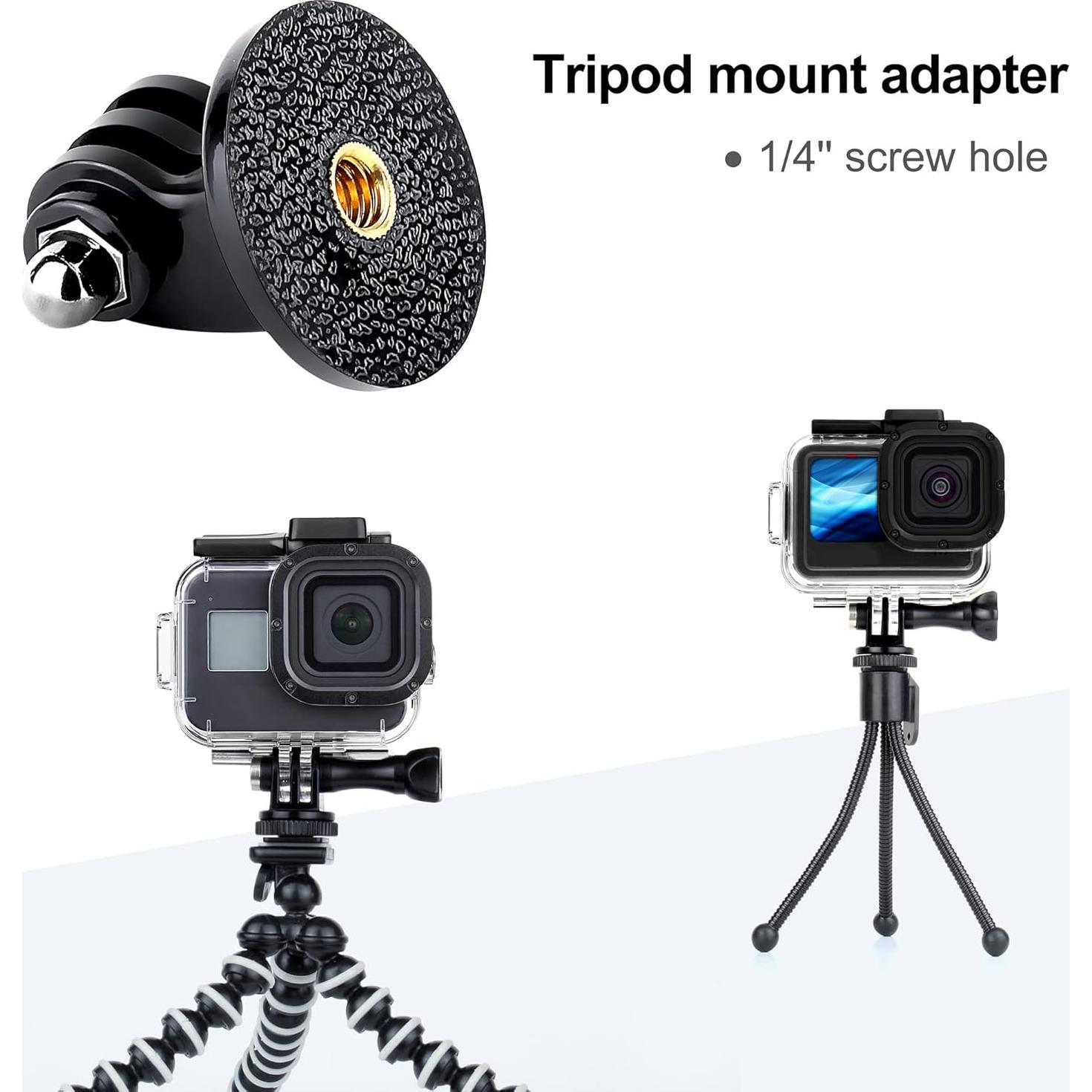 Adaptador de Montaje de Trípode YALLSAME para GoPro y Cámaras de Acción