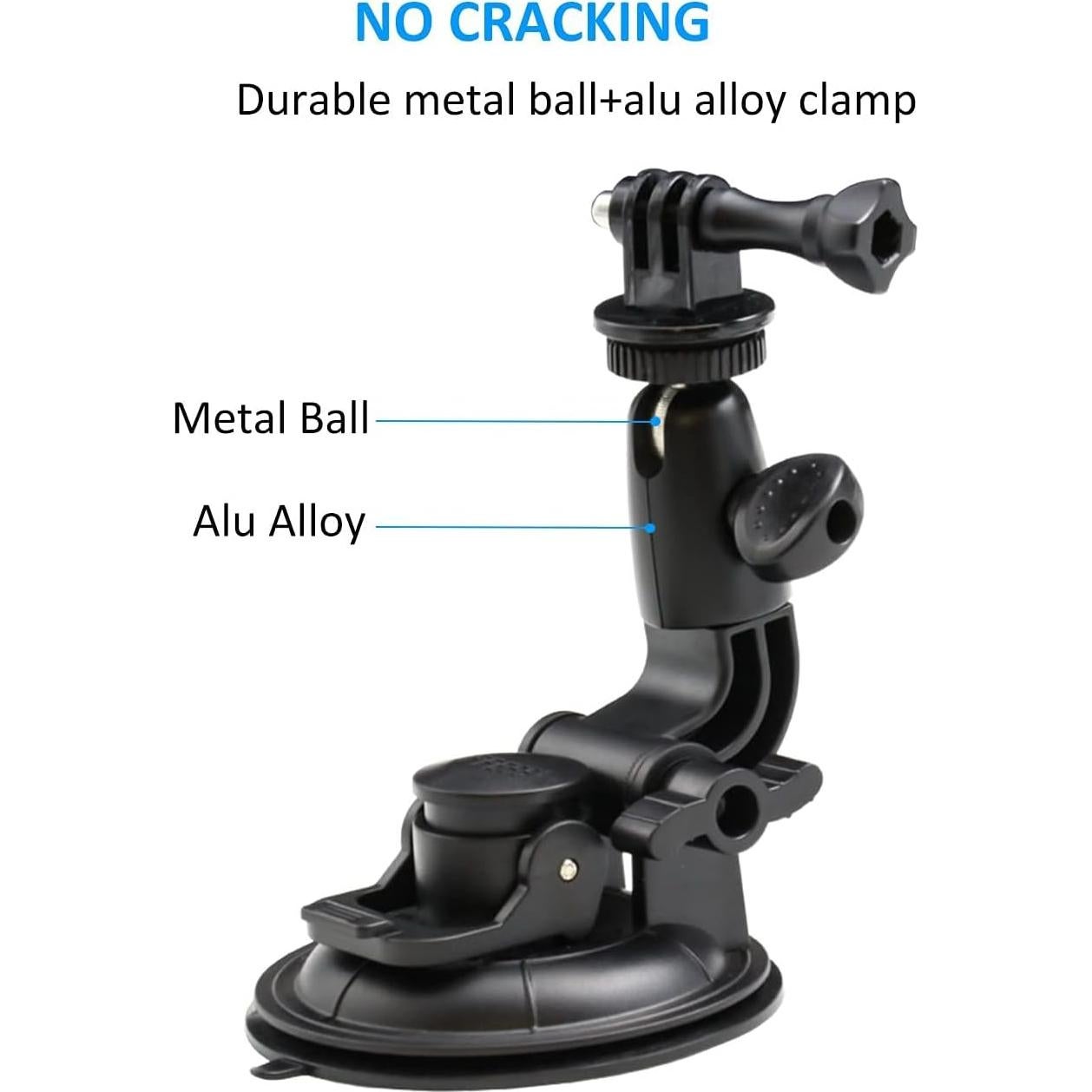 Soporte de cámara de ventosa EXSHOW para GoPro y SJCAM