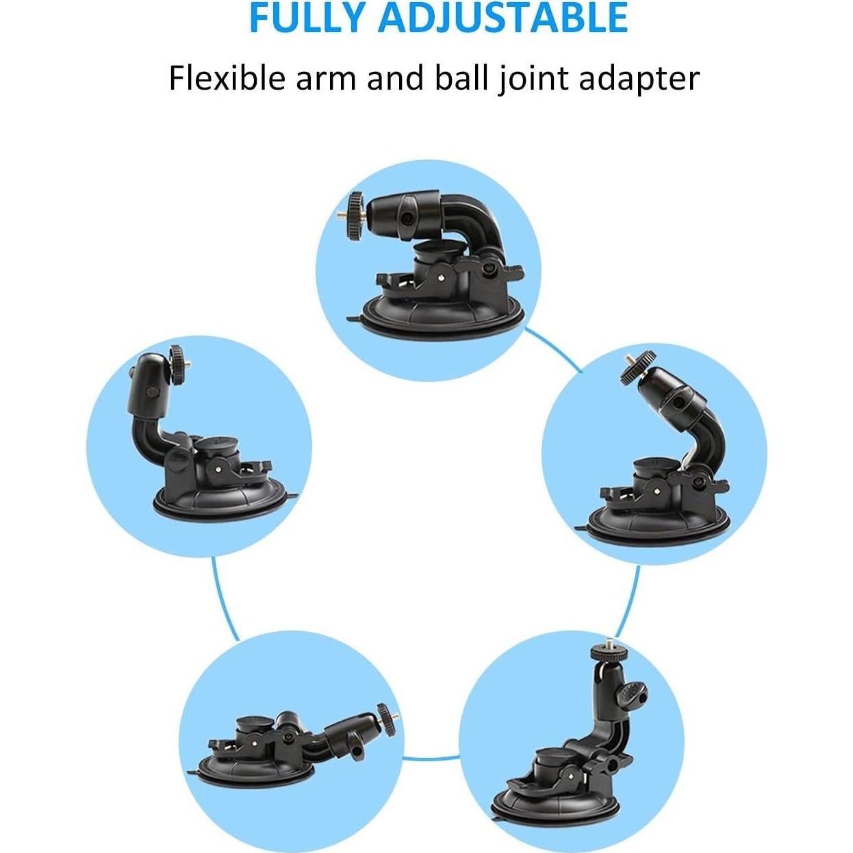 Soporte de cámara de ventosa EXSHOW para GoPro y SJCAM