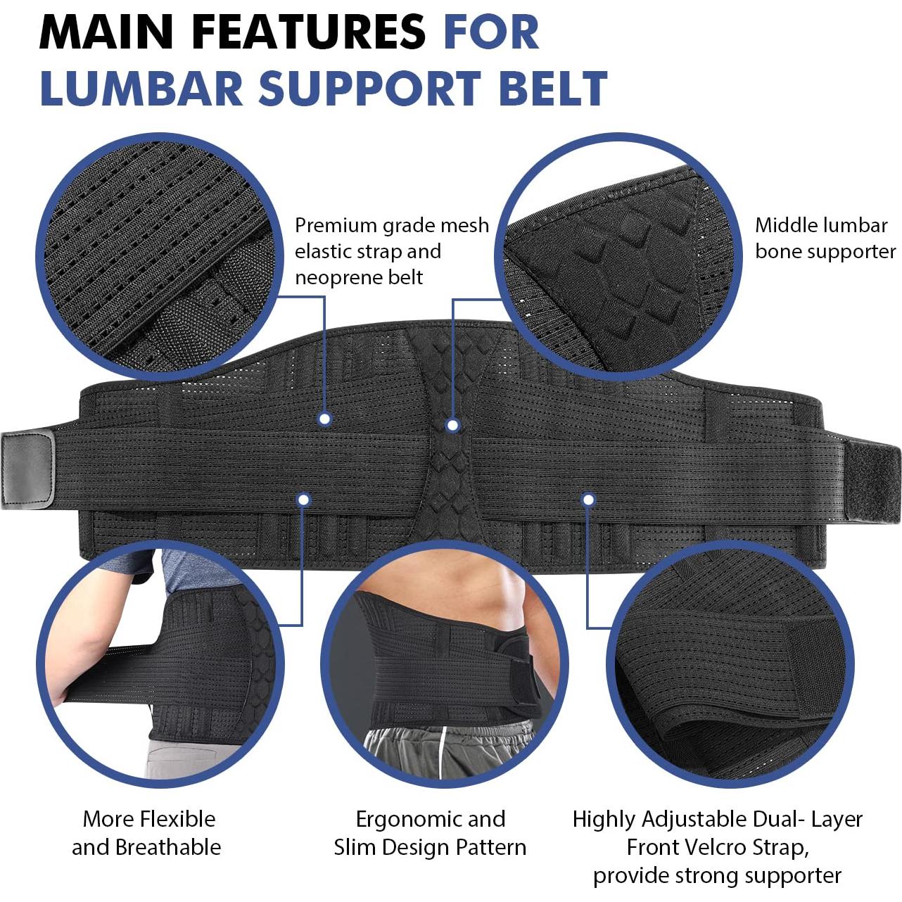 Cinturón Lumbar Racbeuk Grande Alivio Dolor Espalda