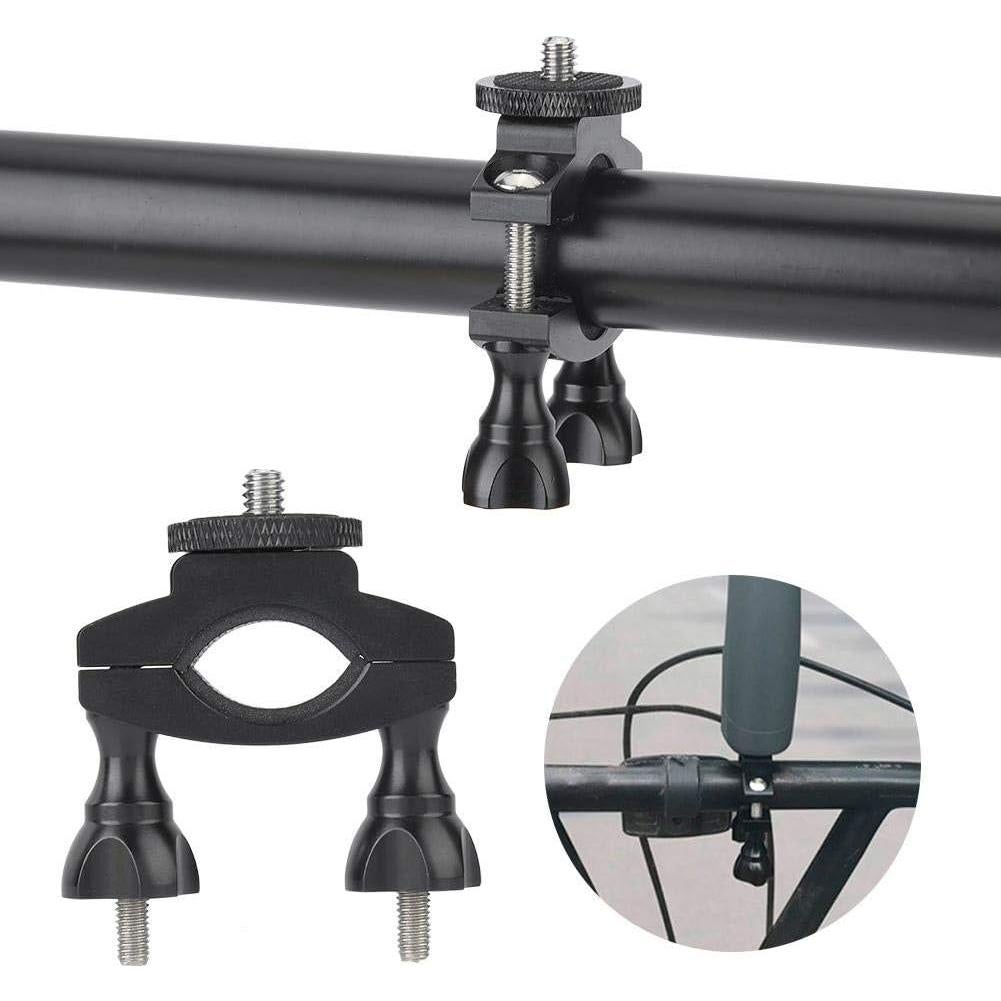 Bicycle Camera Bracket, Aluminium Alloy 1/4" Screw Bicycle Bike Mount, for DJI OSMO Action, for Gopro 7 6 5 4, for SJCAM, for XiaoYi Action Cameras, for Handlebars with Diameter of 1.3 3.2cm