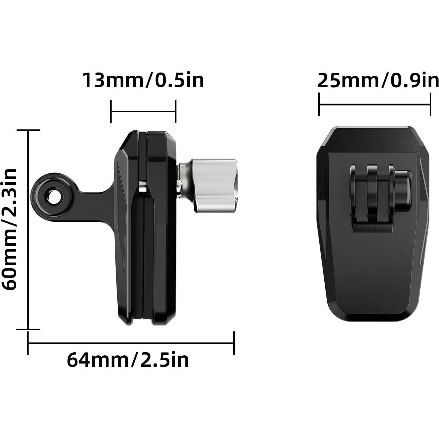 Soporte de Clip para Parabrisas de Motocicleta Elecphbo - Compatible con GoPro Hero 13/12/11/10/9/8 y Otras Cámaras