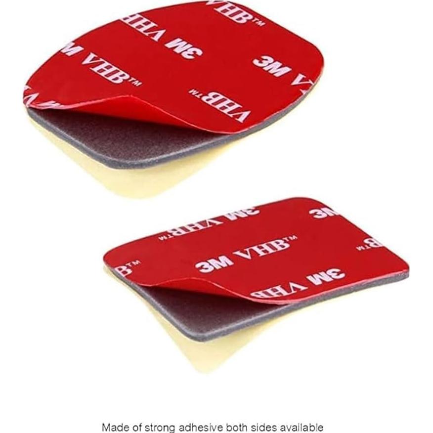 3M Adhesive Pads 2 x Flat and Curved Mounts, Compatible with GoPro Hero 13 12 11 10 9 8 7 6 5 4 3+ 3 SJCAM YI Noise Play and Other Action Cameras