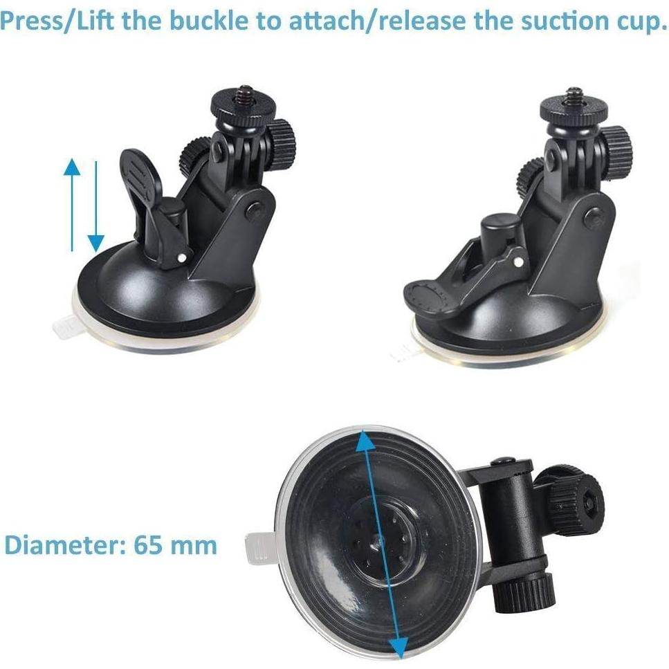 Soporte de Ventosa para Cámara de Tablero OctinPris - Negro