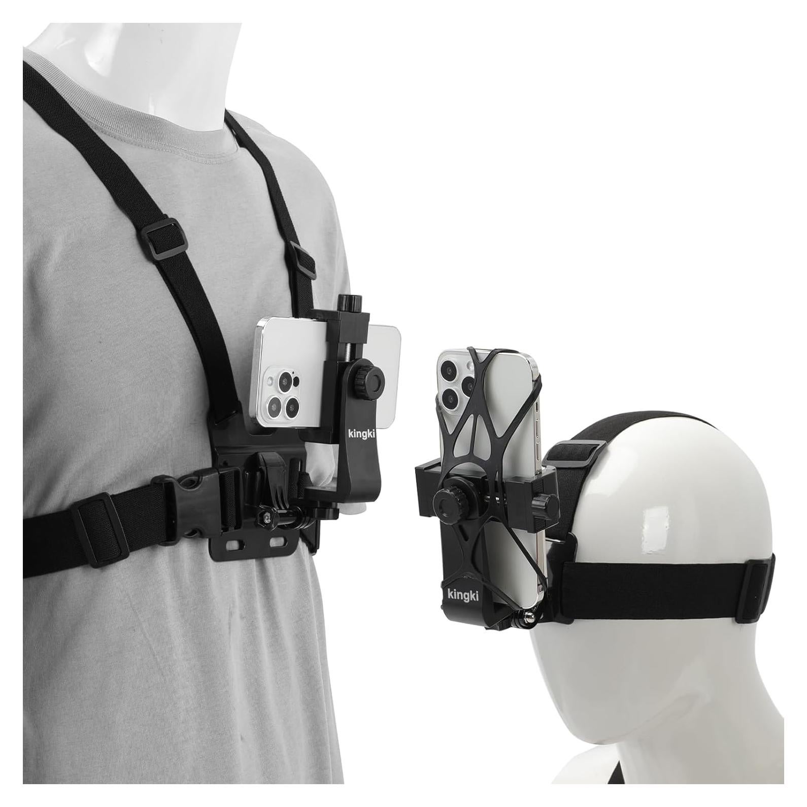 Soporte para Pecho y Cabeza KINGKI para Teléfono Móvil