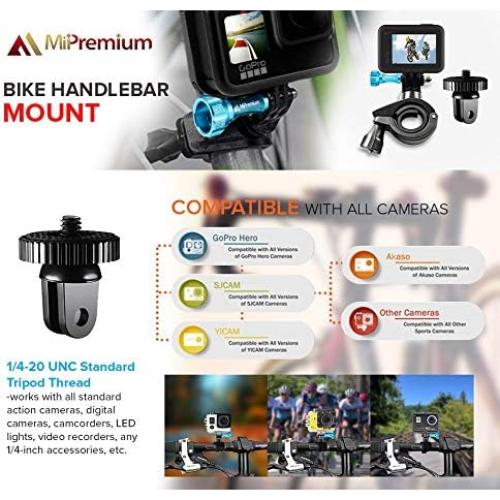 Soporte de Manillar para Bicicleta MiPremium - Compatible con GoPro