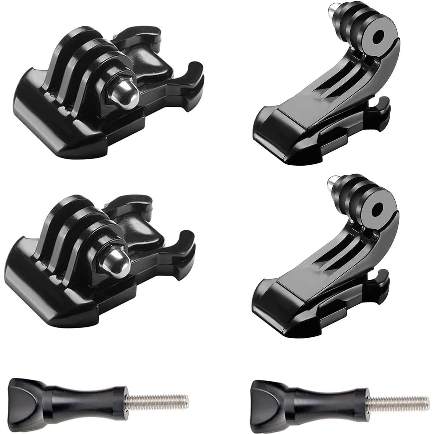 3M VHB Adhesive Mounts 4 Curved 4 Flat Sticker,2 Basic Buckle,2 Screw,2 J Hook for Helmet | Skateboard Compatible with GoPro Hero 13/12/11/10/9/8/7/6/5/4/3+/3/SJCAM/Yi/4K Eken Action Camera