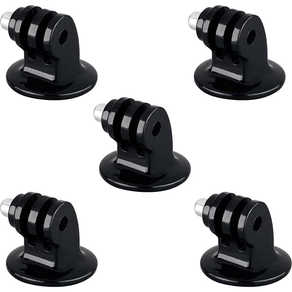 Tripod Mount Adapter Mount Compatible with GoPro Hero 12, 11, 10, 9, 8, 7, 6, 5, 4, Session, 3+, 3, 2, 1, Hero (2018), Fusion, DJI Osmo, Sjcam, Xiaoyi Action Cameras (5 Packs)