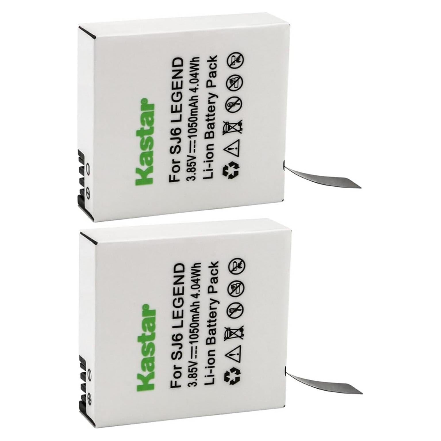 Kastar Paquete de 2 Baterías Litio-Ion para SJCAM SJ6 Legend