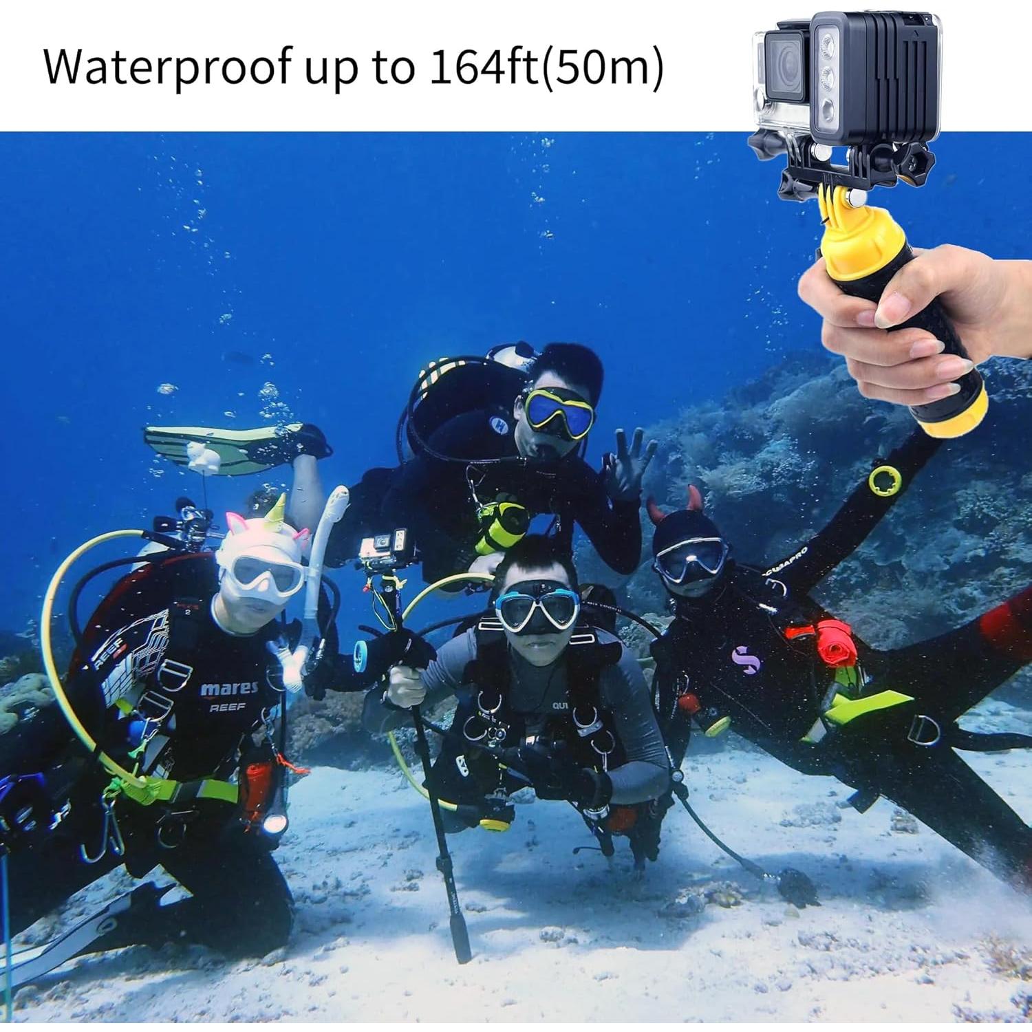 Luz de Buceo SOONSUN 450 Lúmenes IP68 para GoPro y DJI