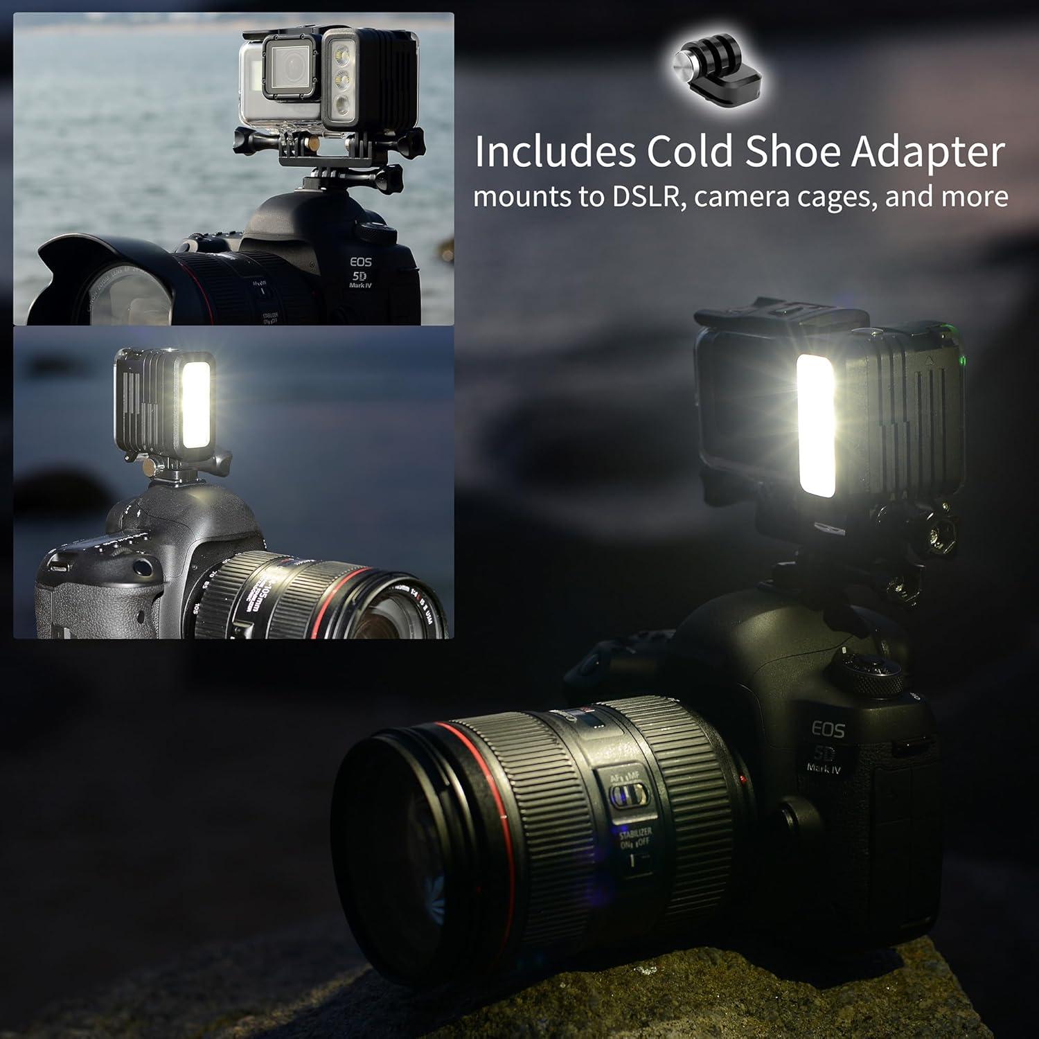 Luz de Buceo SOONSUN 450 Lúmenes IP68 para GoPro y DJI