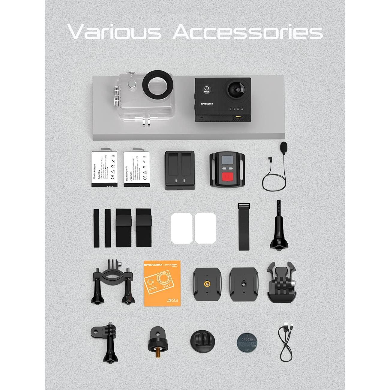 Cámara de Acción Apexcam X60 Pro 4K 60FPS EIS 20MP Impermeable