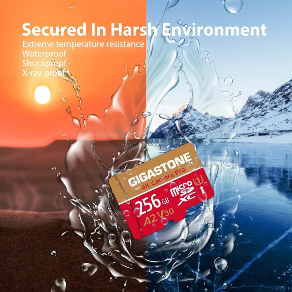 Tarjeta MicroSD Gigastone 256GB 5-Pack 4K UHD A2 V30