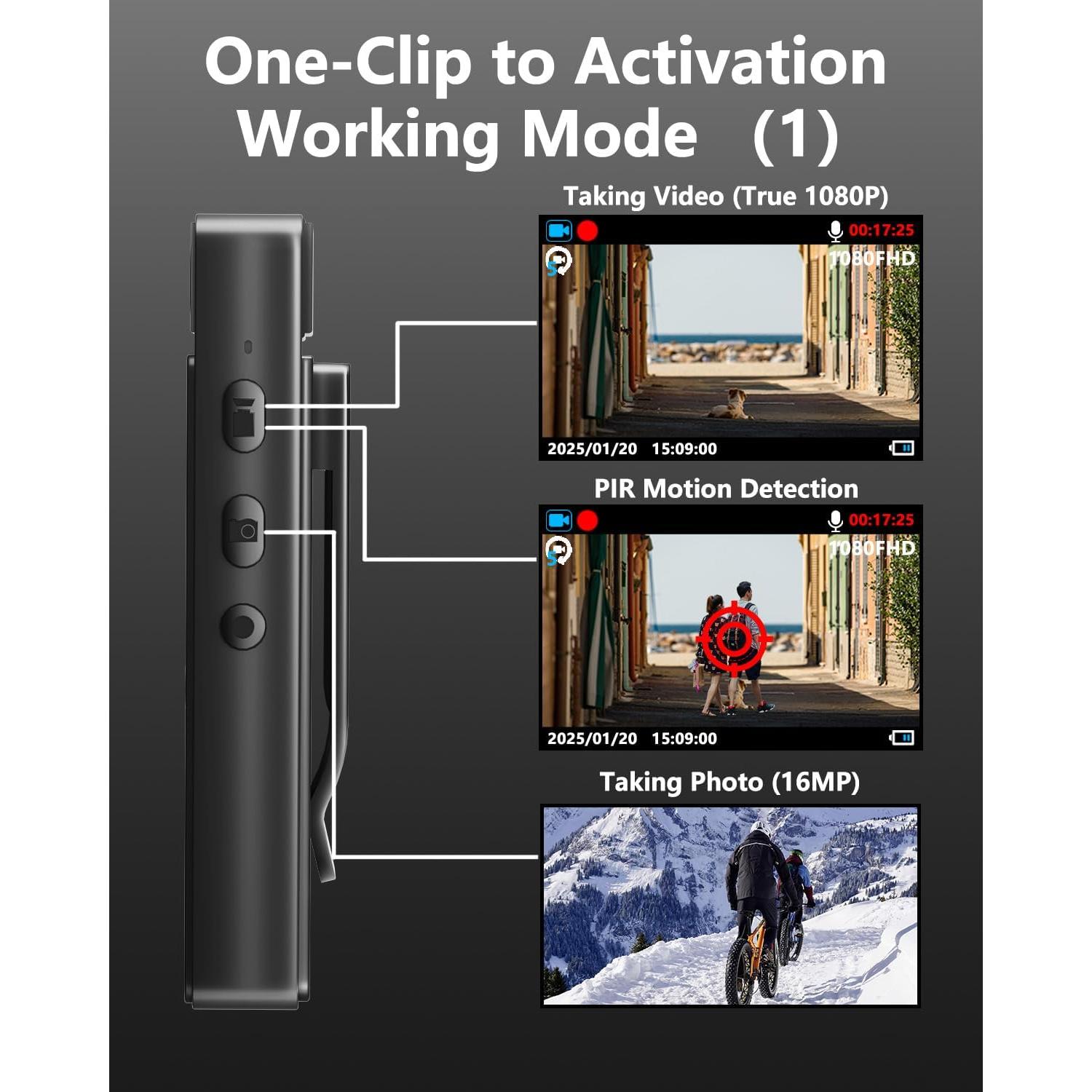 Cámara Deportiva Bextgoo CS16-01, 1080P FHD, 16MP, Visión Nocturna