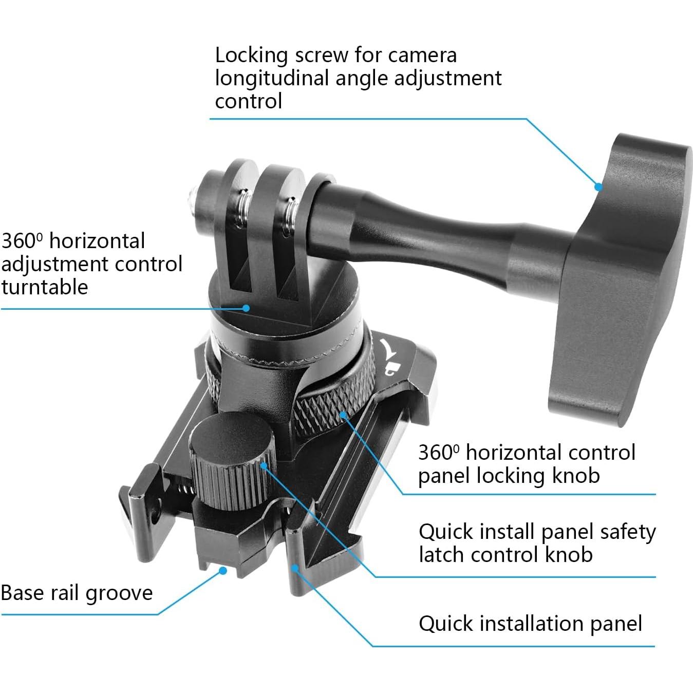 Clip de Montaje Rápido 360° para GoPro Hero 8/9/10/11/12