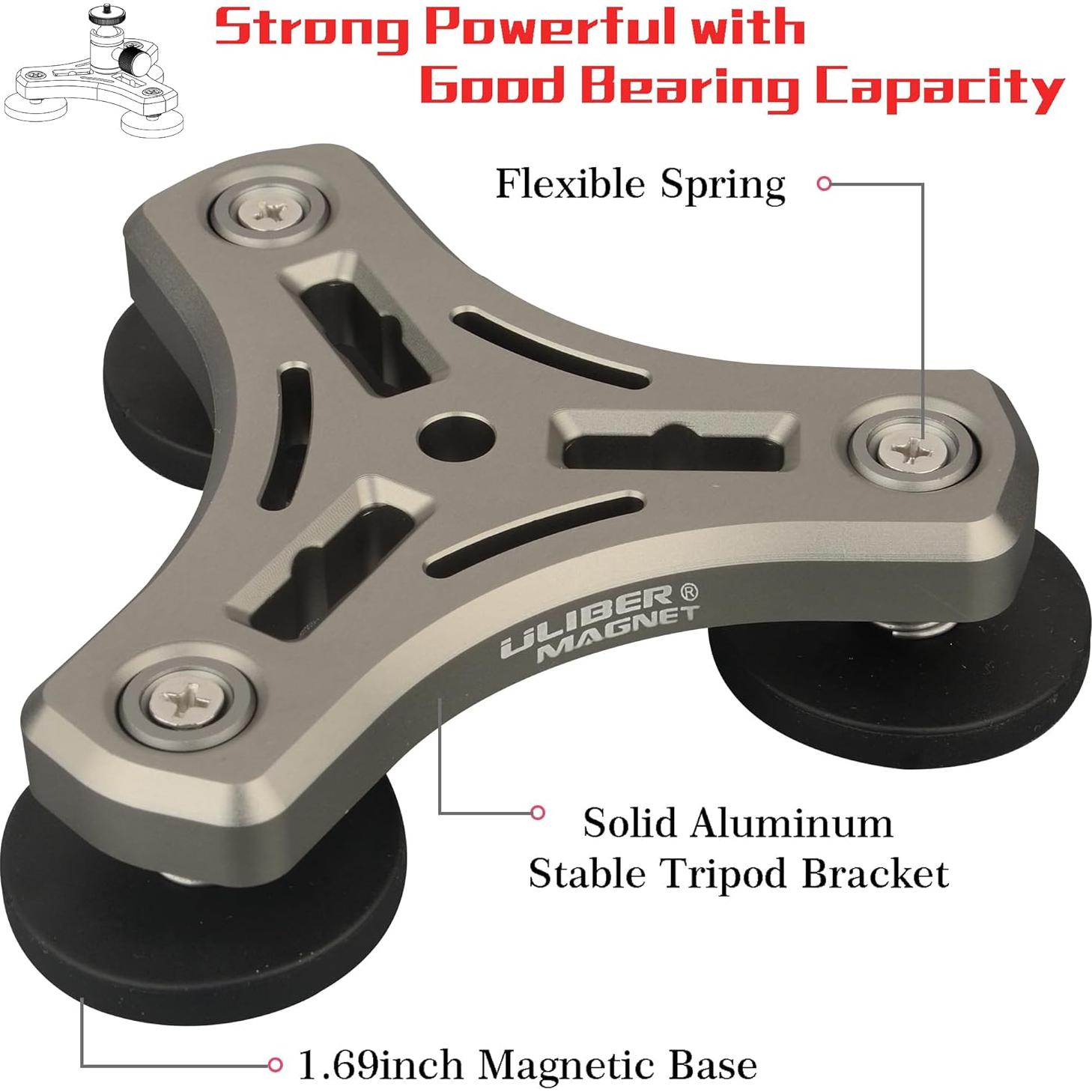 Soporte Magnético ULIBERMAGNET Triangular 100LB para Cámara
