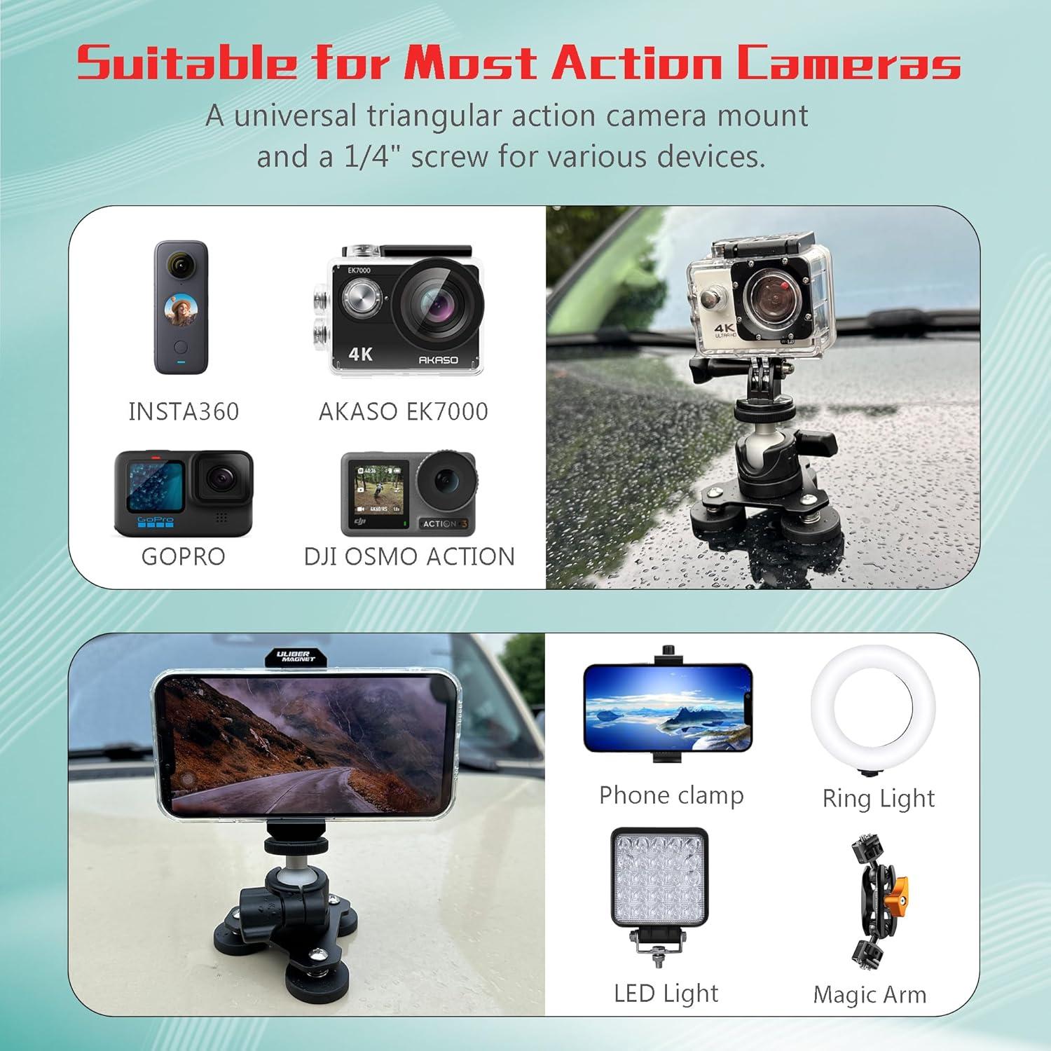 Soporte Magnético para Cámara ULIBERMAGNET 80LB Triangular