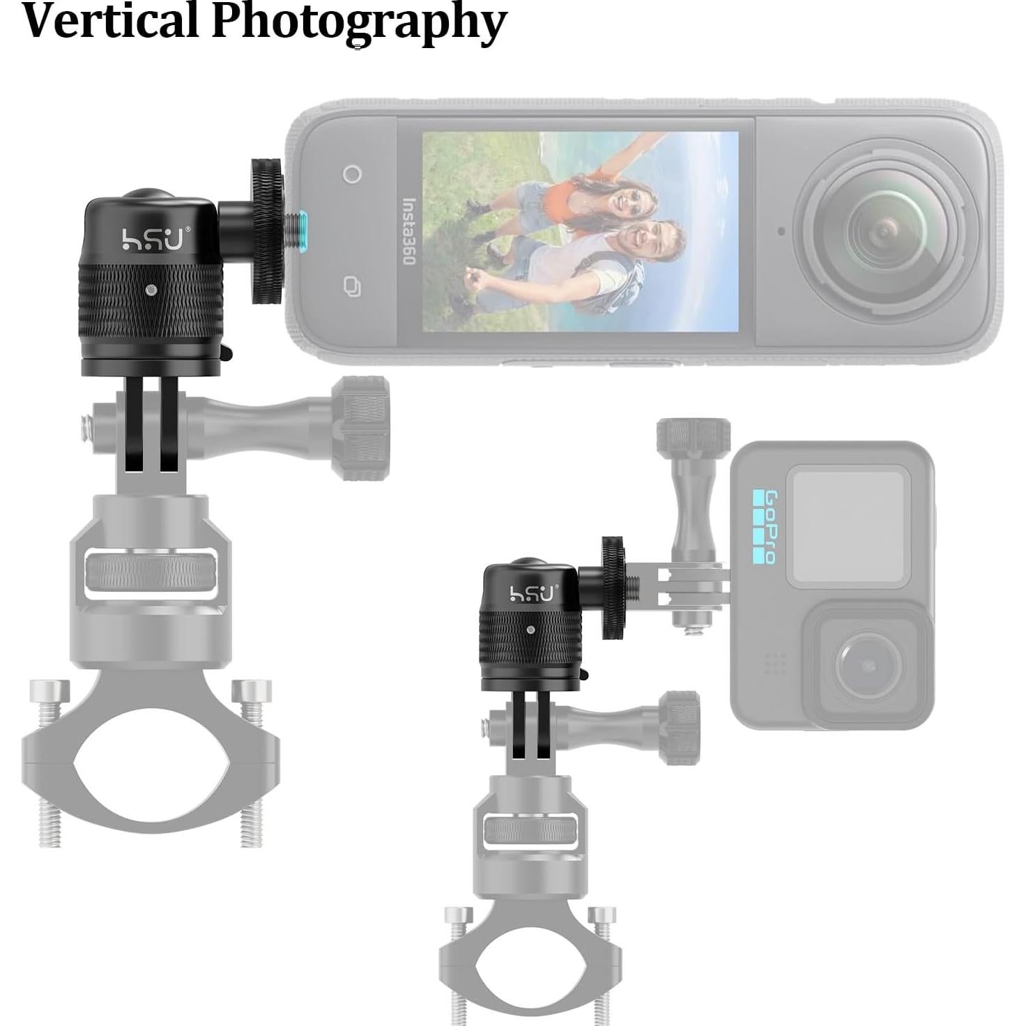 Soporte Vertical HSU para GoPro y Cámaras de Acción, 90 Grados