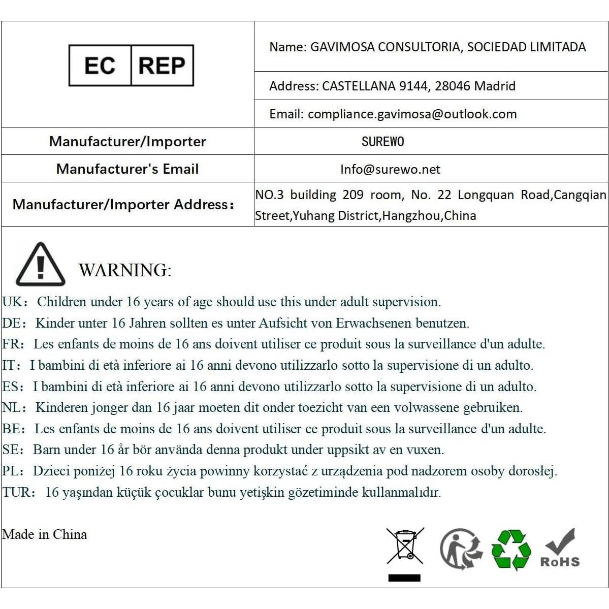 Soporte de Brazo Extensible SUREWO 9 cm para Cámaras de Acción