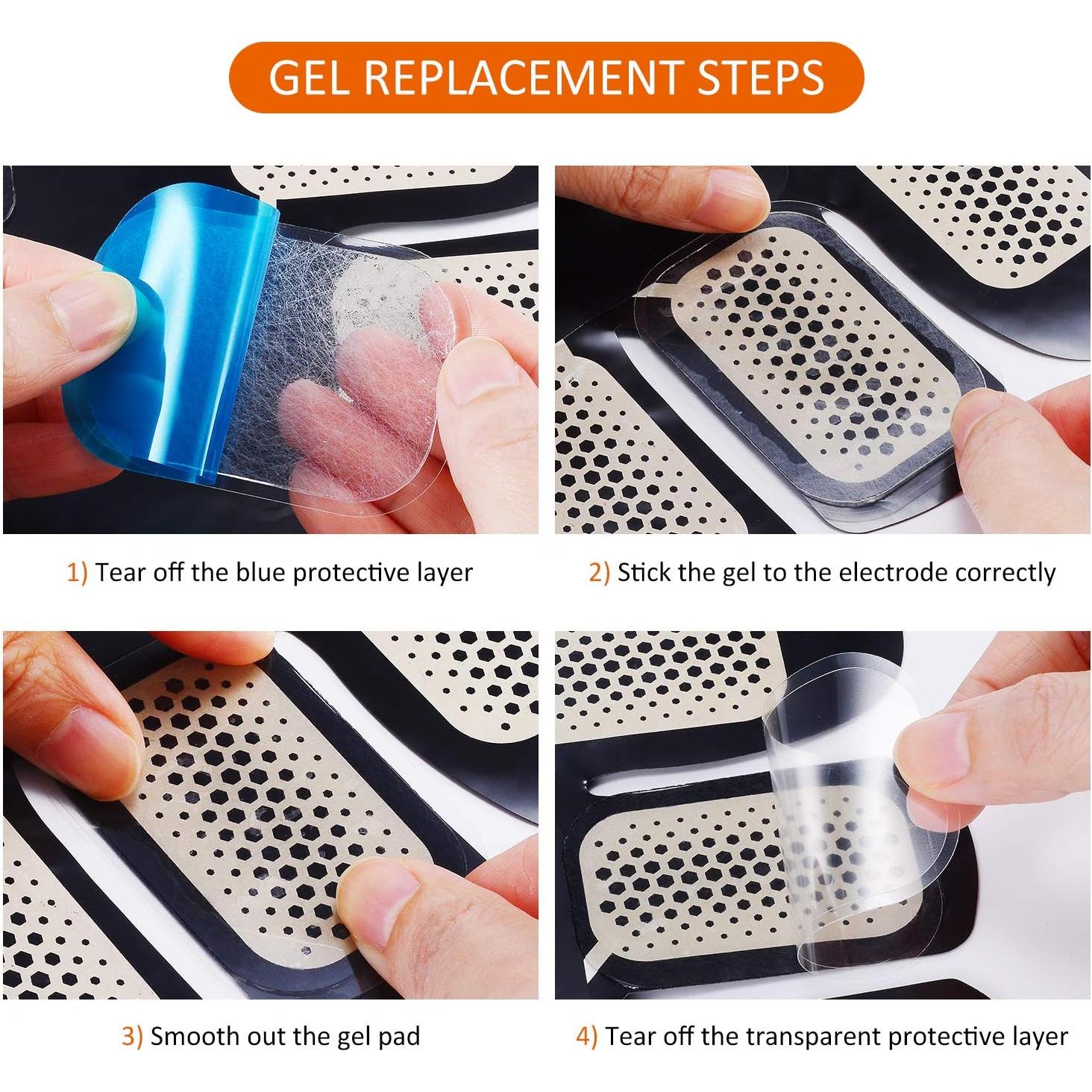 50 Almohadillas de Gel UYGHHK para Estimulador Abdominal