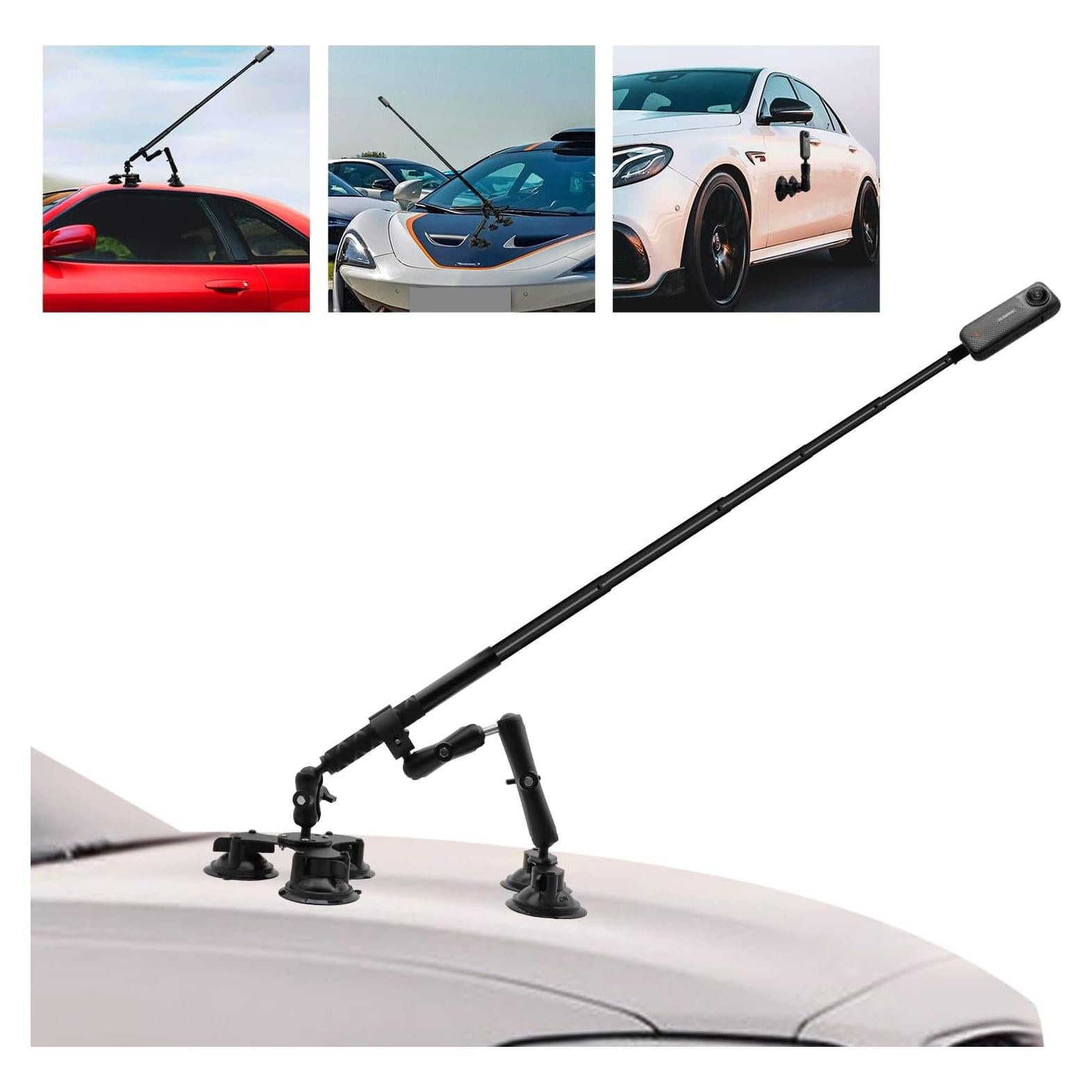 Kit de Soporte de Coche 8 en 1 HAFOKO con Palo de Selfie 119 cm